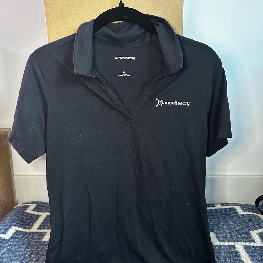 Orangetheory Black Performance Polo Shirt